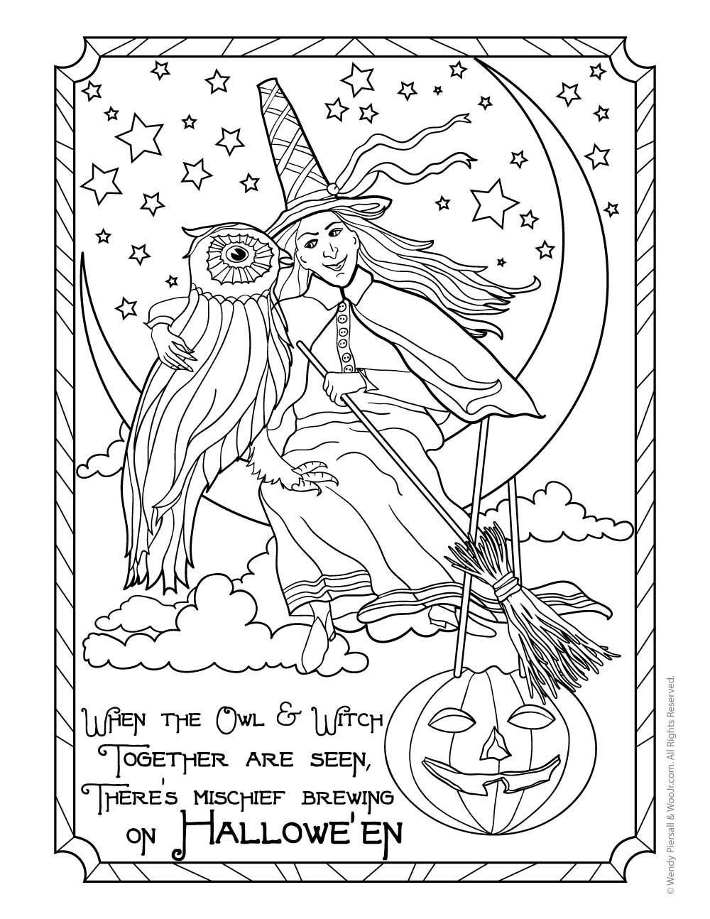 Witch Coloring Pages