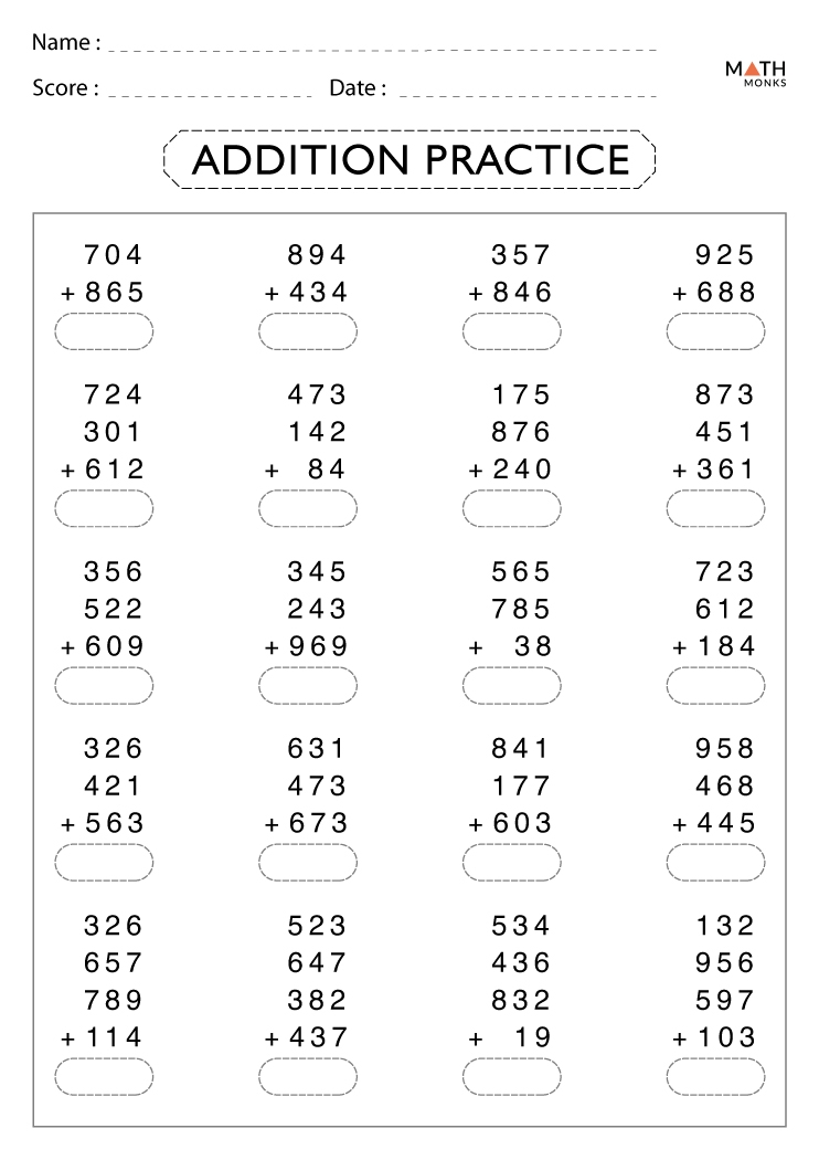 math for 4th graders printable worksheets