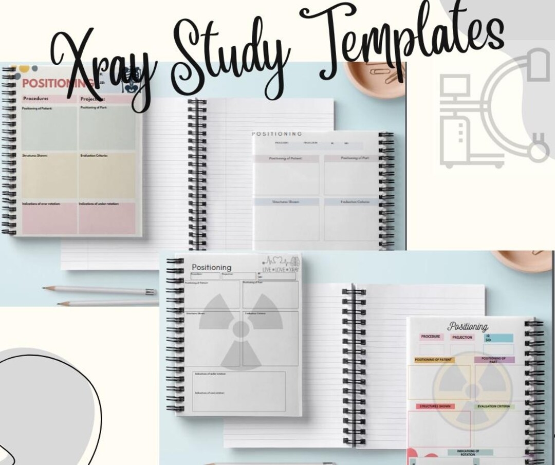 Printable Xray Positioning Study Templates Etsy