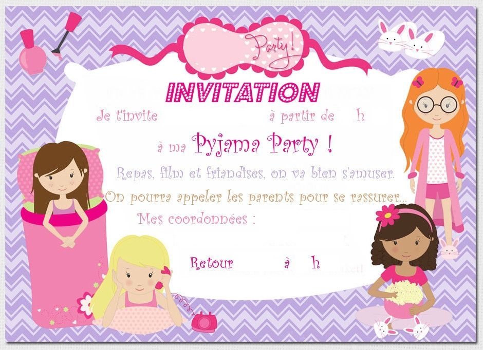 Pyjama Party Invitation Template BestTemplatess BestTemplatess