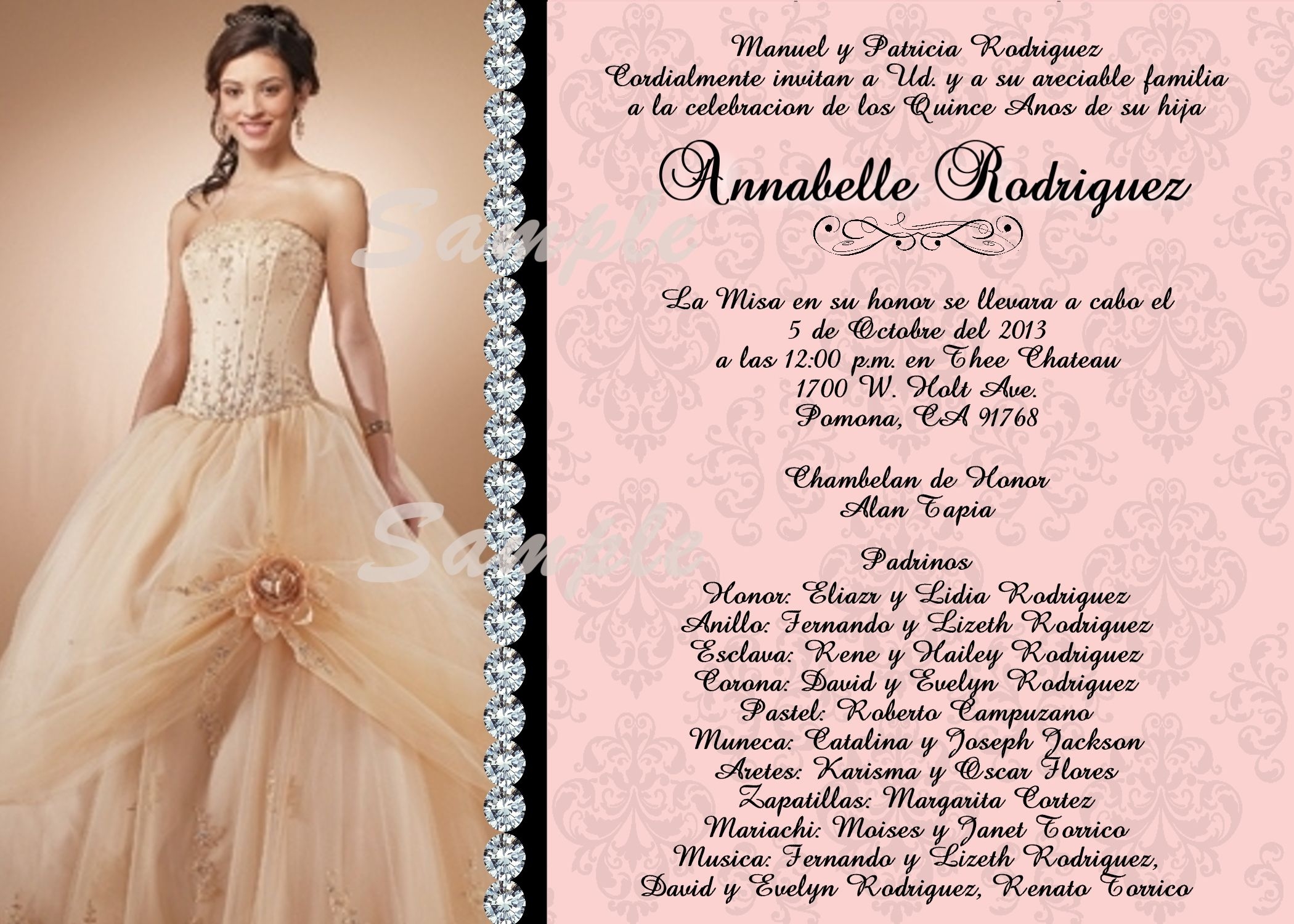 quinceanera invitation templates
