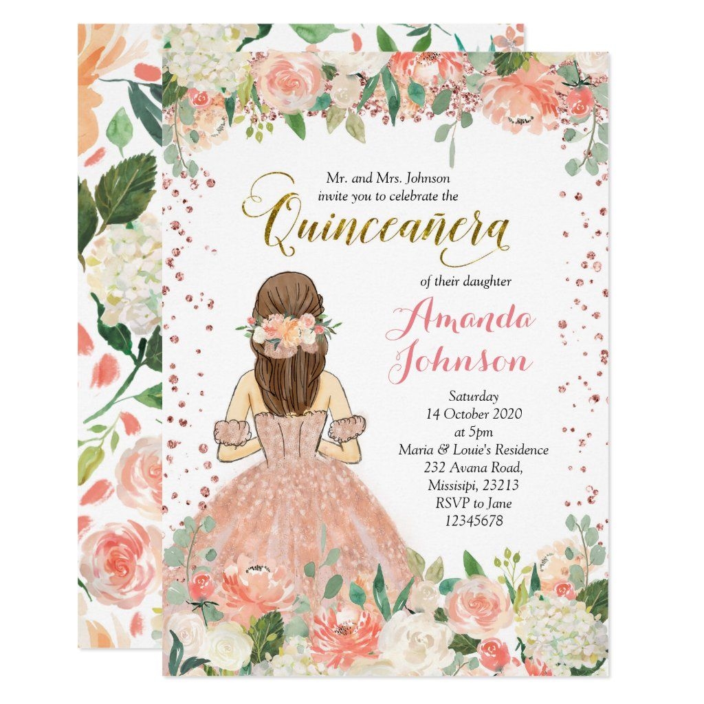 quinceañera invitations template