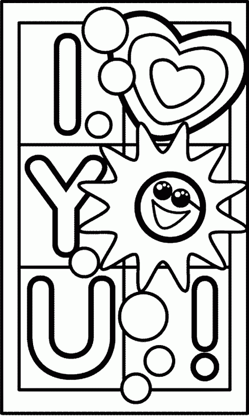 I Love You Coloring Pages