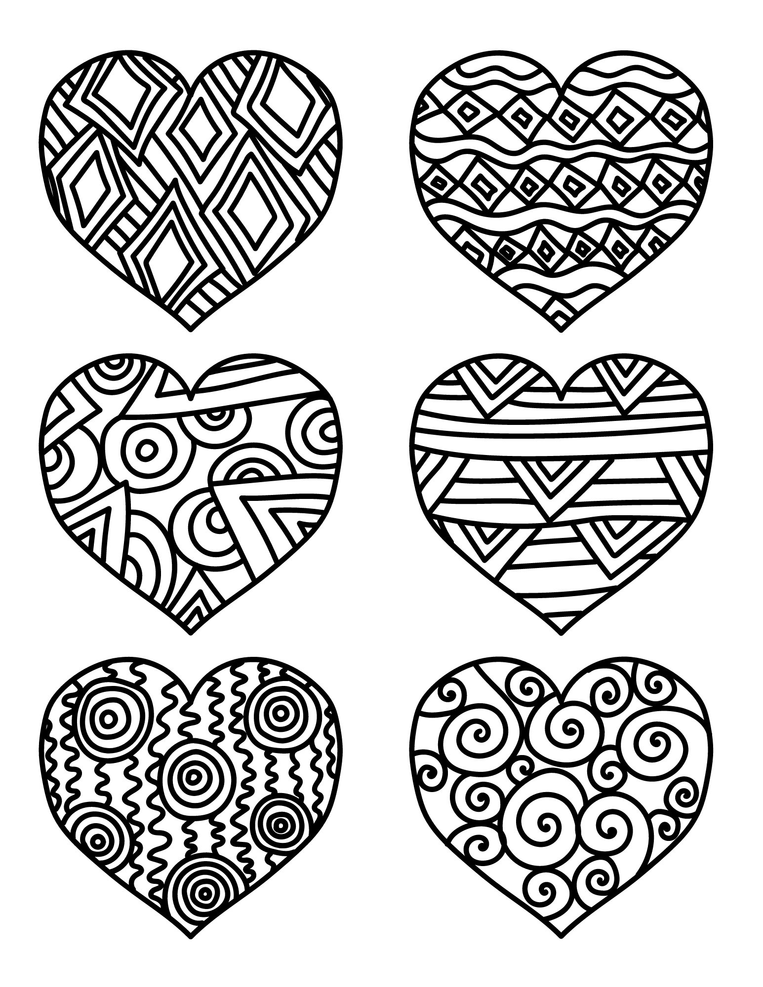 Rainbow Heart Coloring Pages Printable Coloring Pages