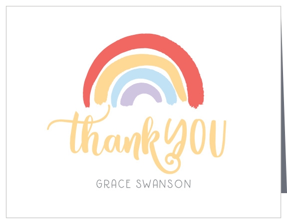 free printable rainbow thank you cards