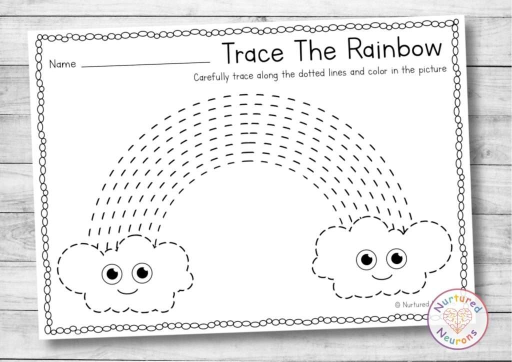 printable rainbow worksheet