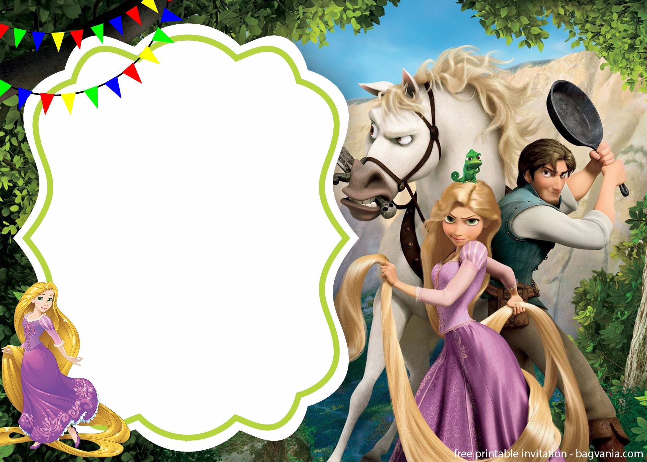 Rapunzel Birthday Invitation Template