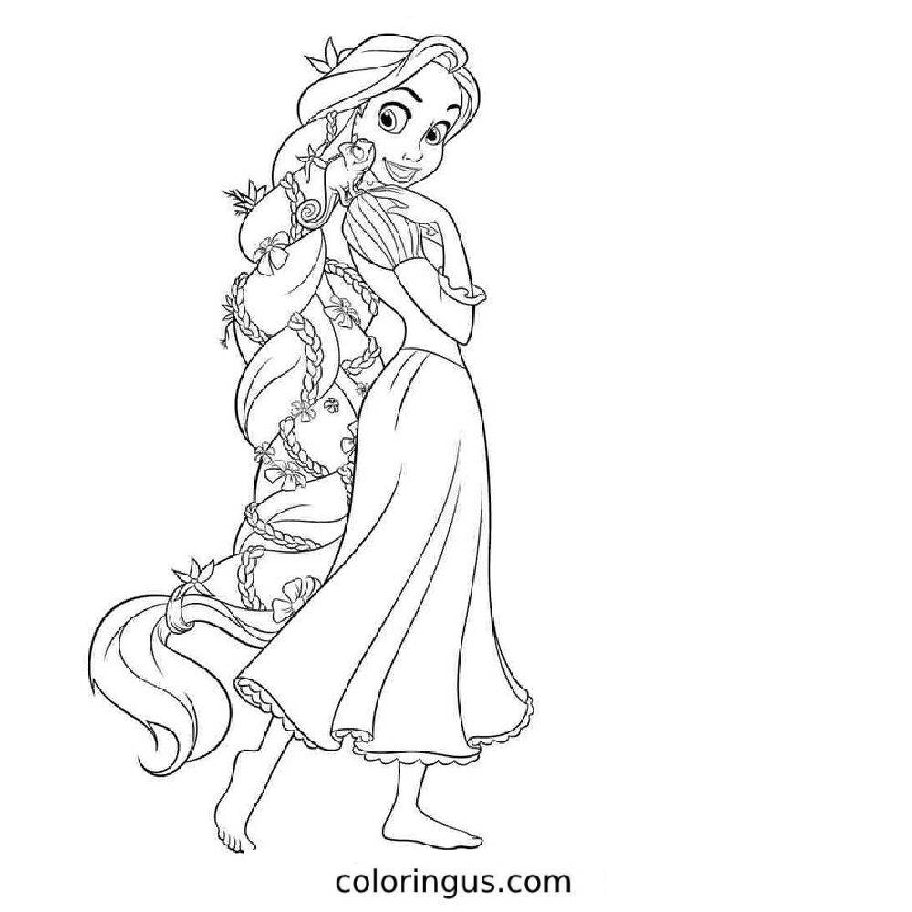 Coloring Pages Princess Rapunzel