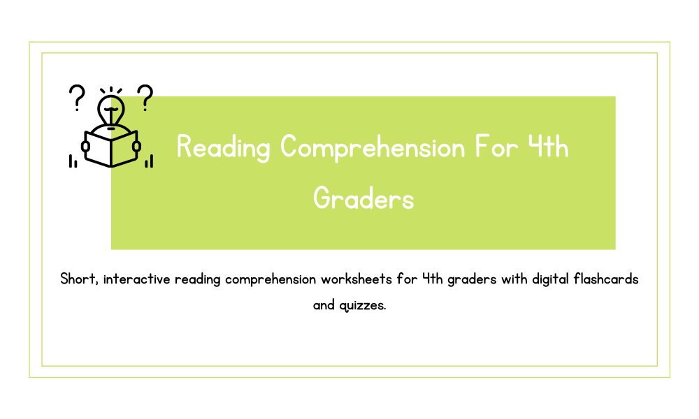reading comprehension worksheets 4th grade
