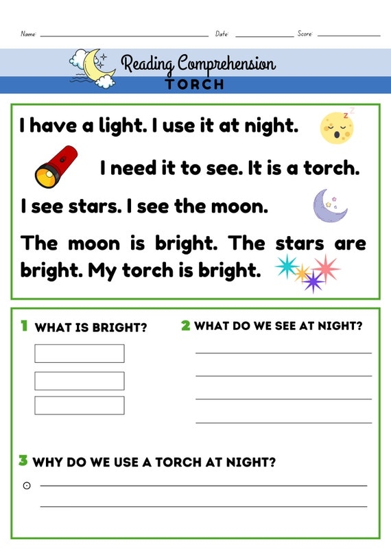 Reading Comprehension Practice Worksheet Printable Reading