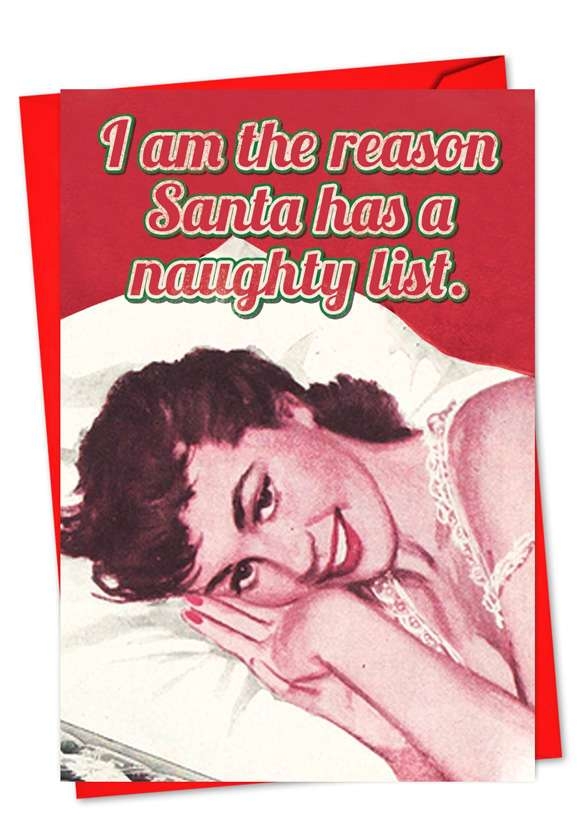 Reason For Naughty List Christmas Card NobleWorks