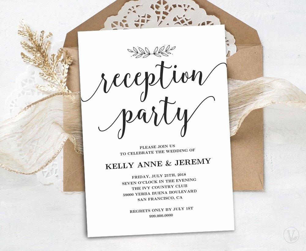 Reception Cards Template Free