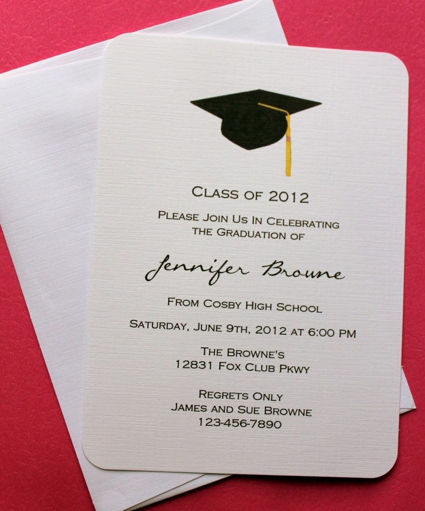 Red graduation invitation templates