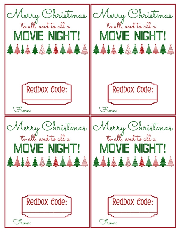 free printable redbox gift card