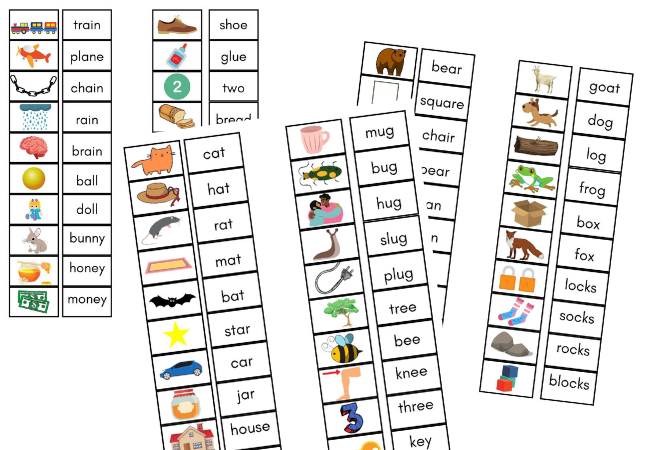 Rhyming Flash Cards Printable