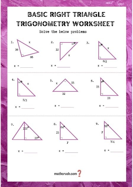 trig worksheet