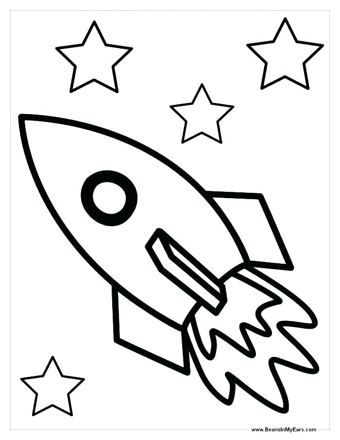 Rocket Ship Coloring Page