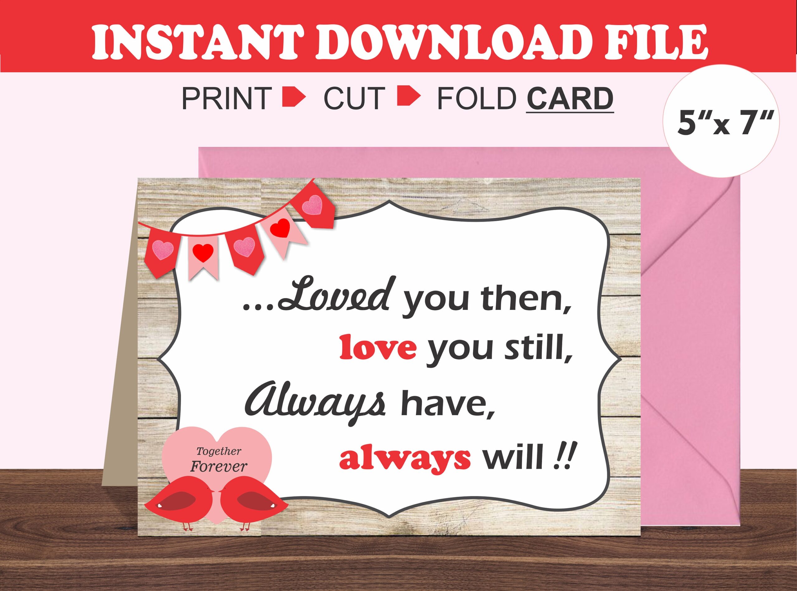 Romantic Printable Valentine Cards