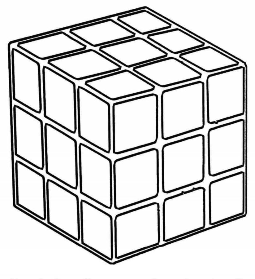 Coloring Page Rubik's Cube