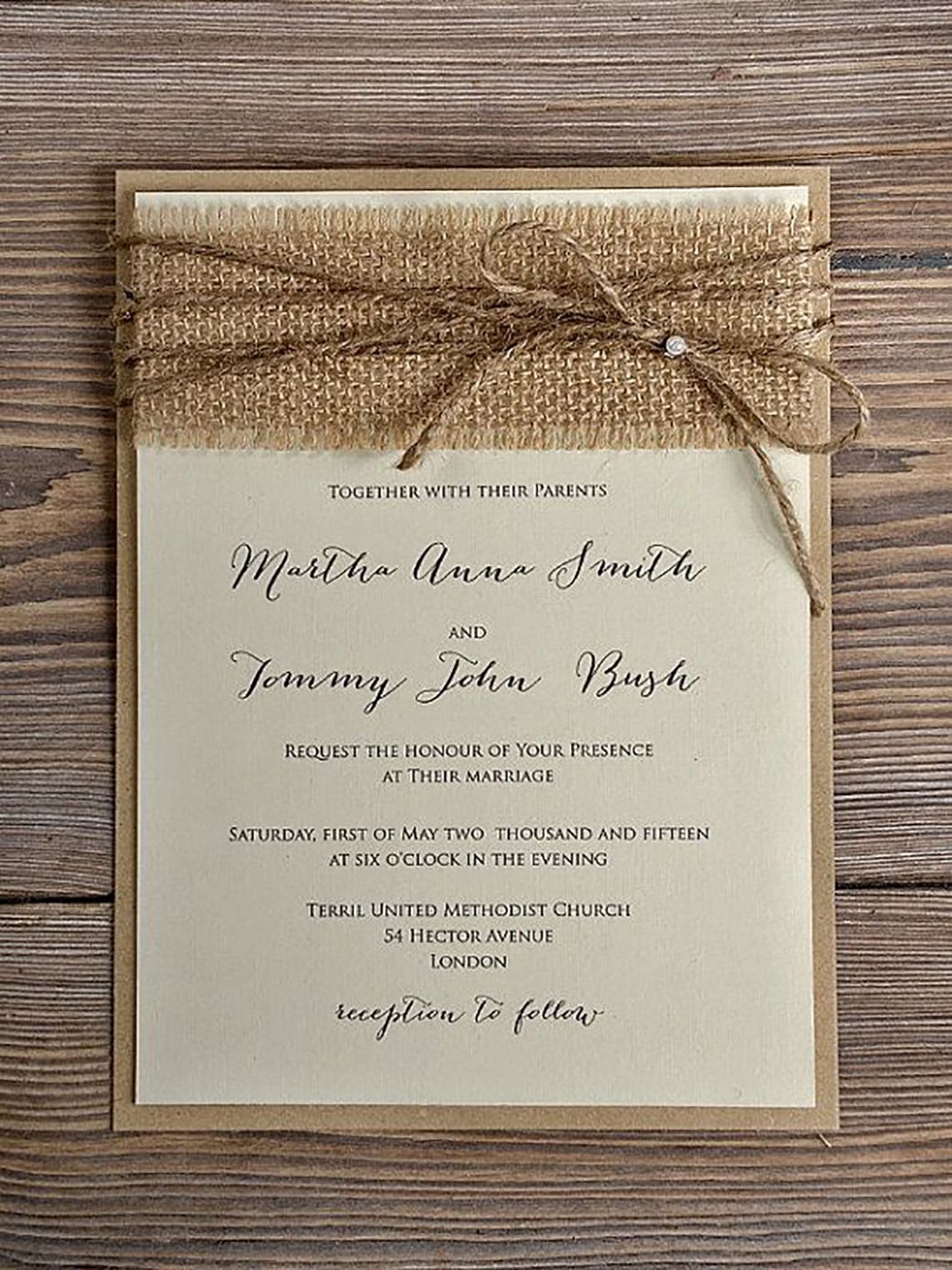 Rustic Wedding Invitations Templates