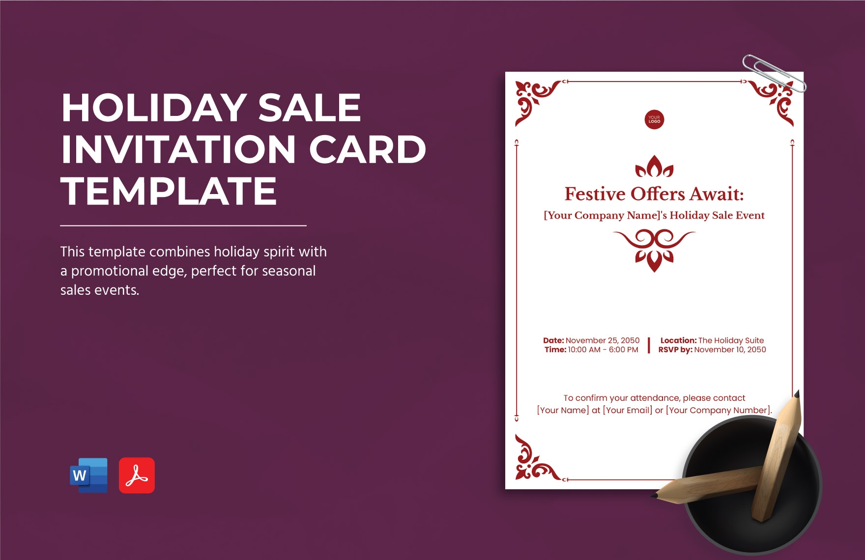 Sample Fundraising Invitation Template In Word PSD Publisher Pages 