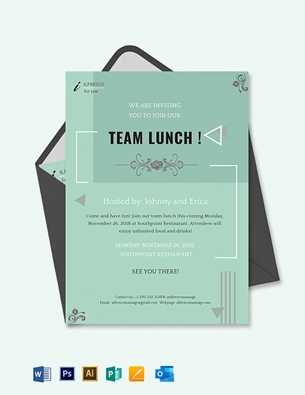 Sample Lunch Invitation Template Download In Word Google Docs