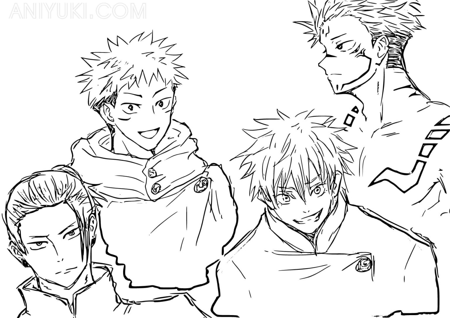 Satoru Gojo Coloring Pages AniYuki Anime Portal