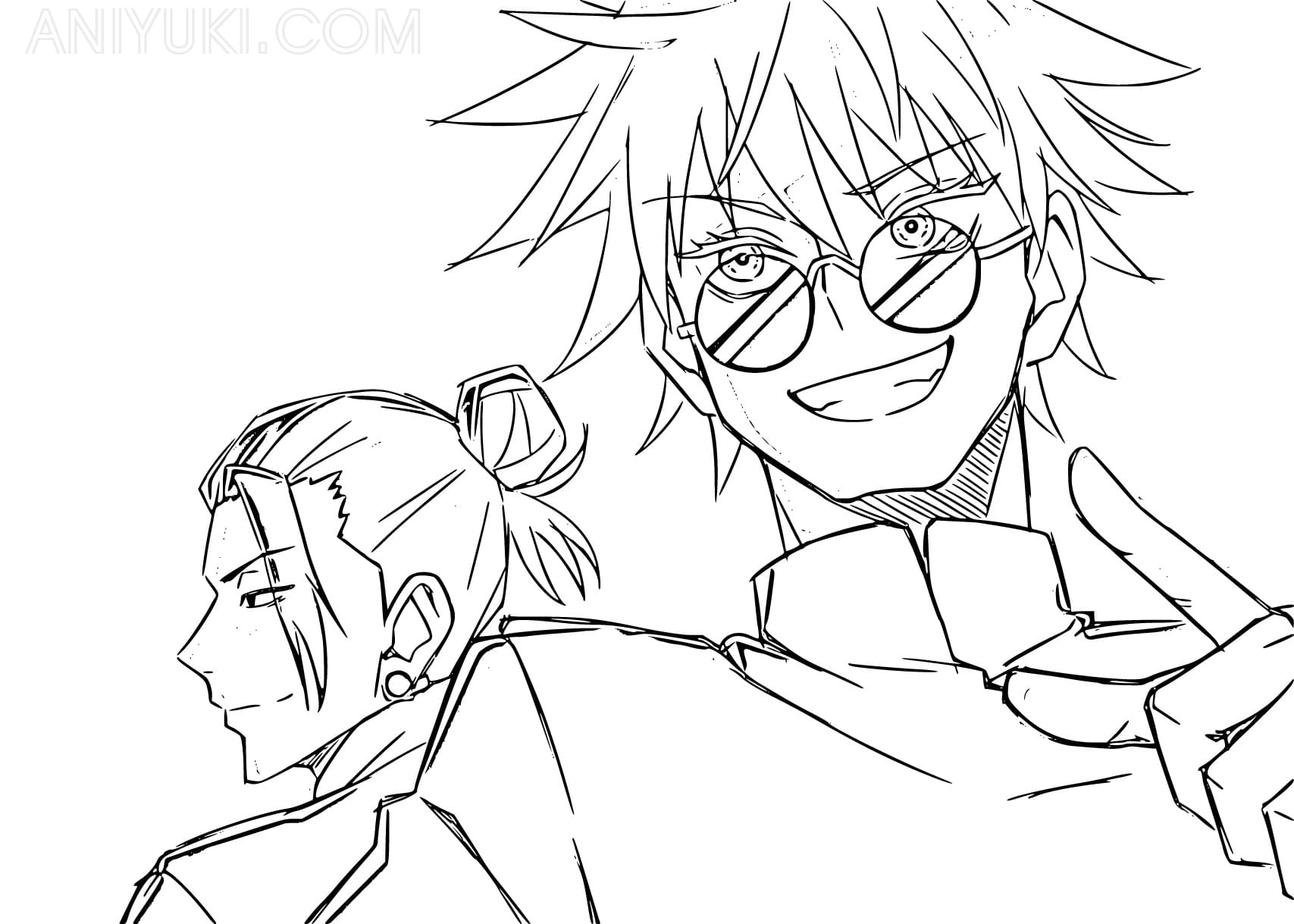 Satoru Gojo Coloring Pages AniYuki Anime Portal