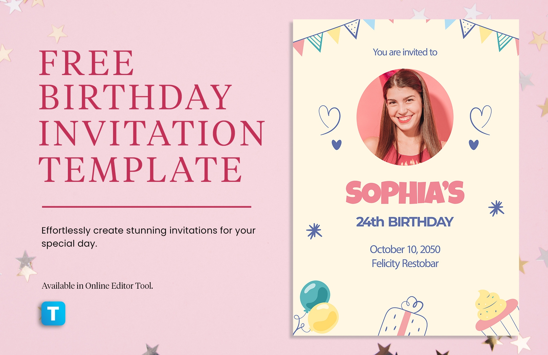 Save The Date Birthday Invitation Template In Word Illustrator PSD 