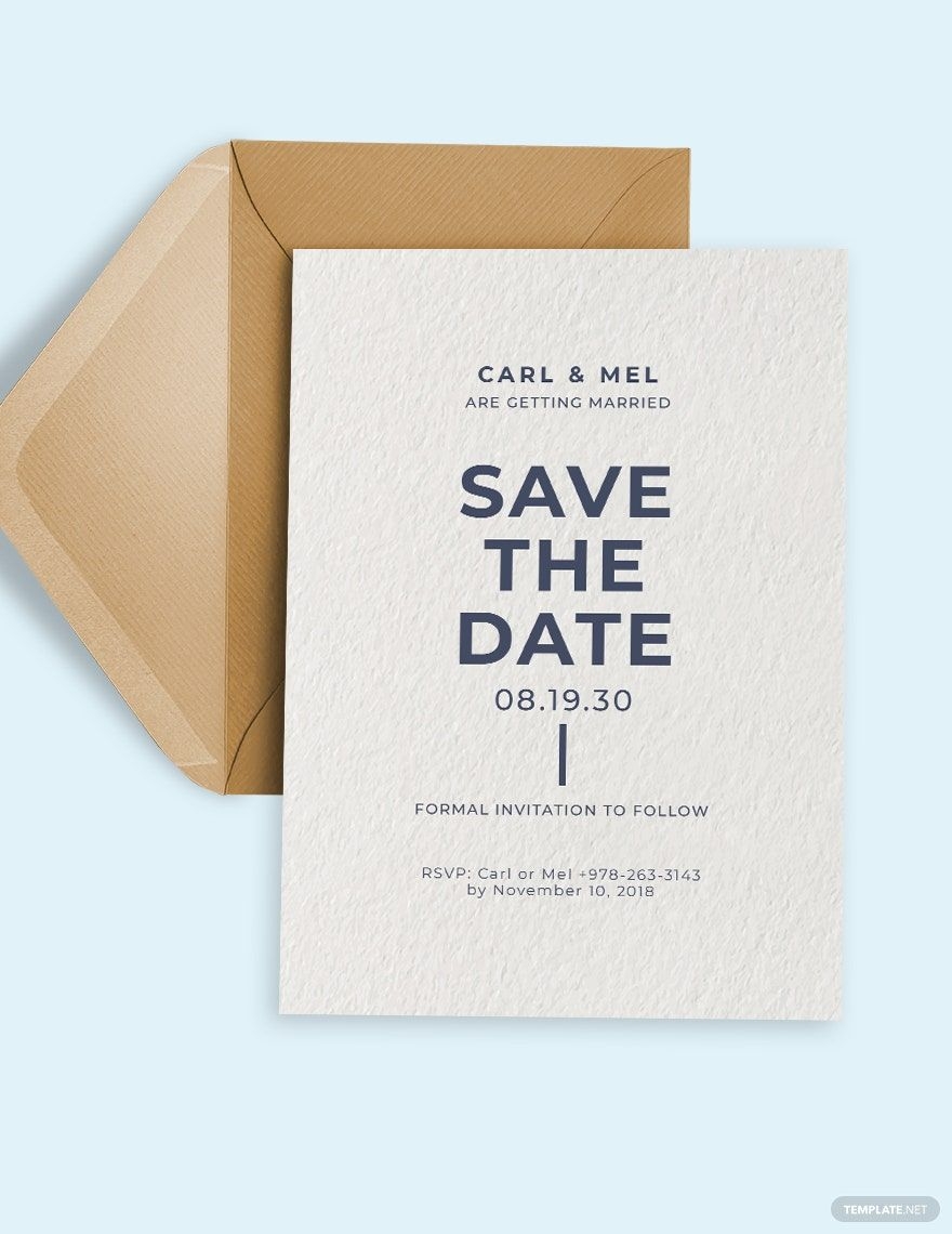 Save The Date Party Invitation Template In Pages Word Publisher PSD 