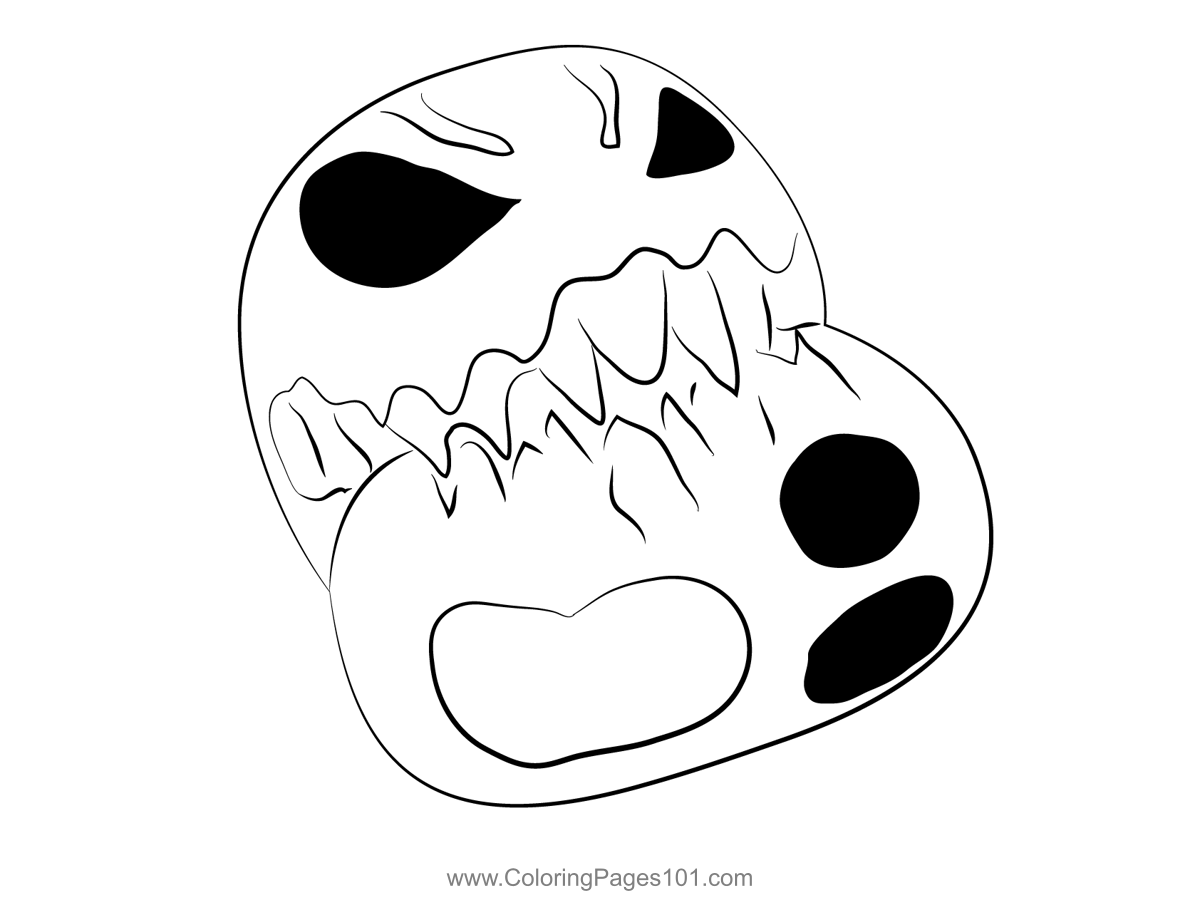 Scary Pumpkin Coloring Page For Kids Free Halloween Printable 