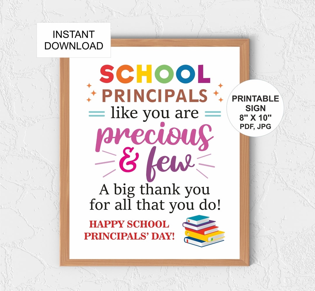 School Principals Day Poster Printable School Principal Day Poster 