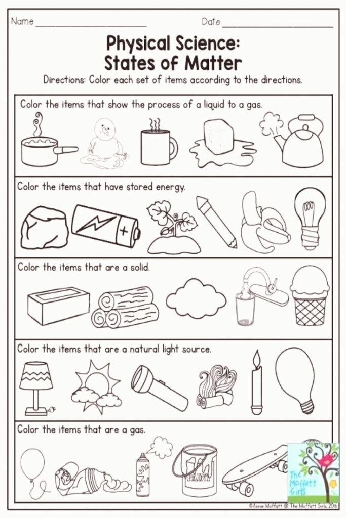 science for 2nd graders worksheets