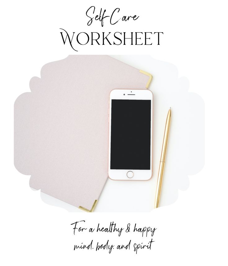 Self Care Worksheet Self Care Worksheets Self Care Self