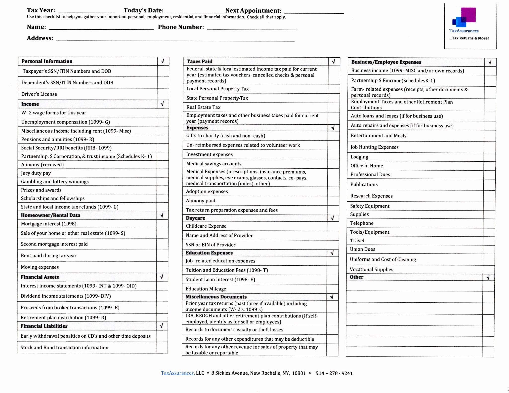 Self Employed Tax Deductions Worksheet Db excel
