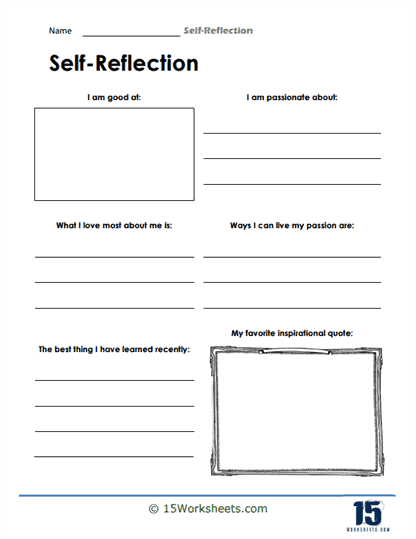 Self Reflection Worksheets 15 Worksheets Worksheets Library