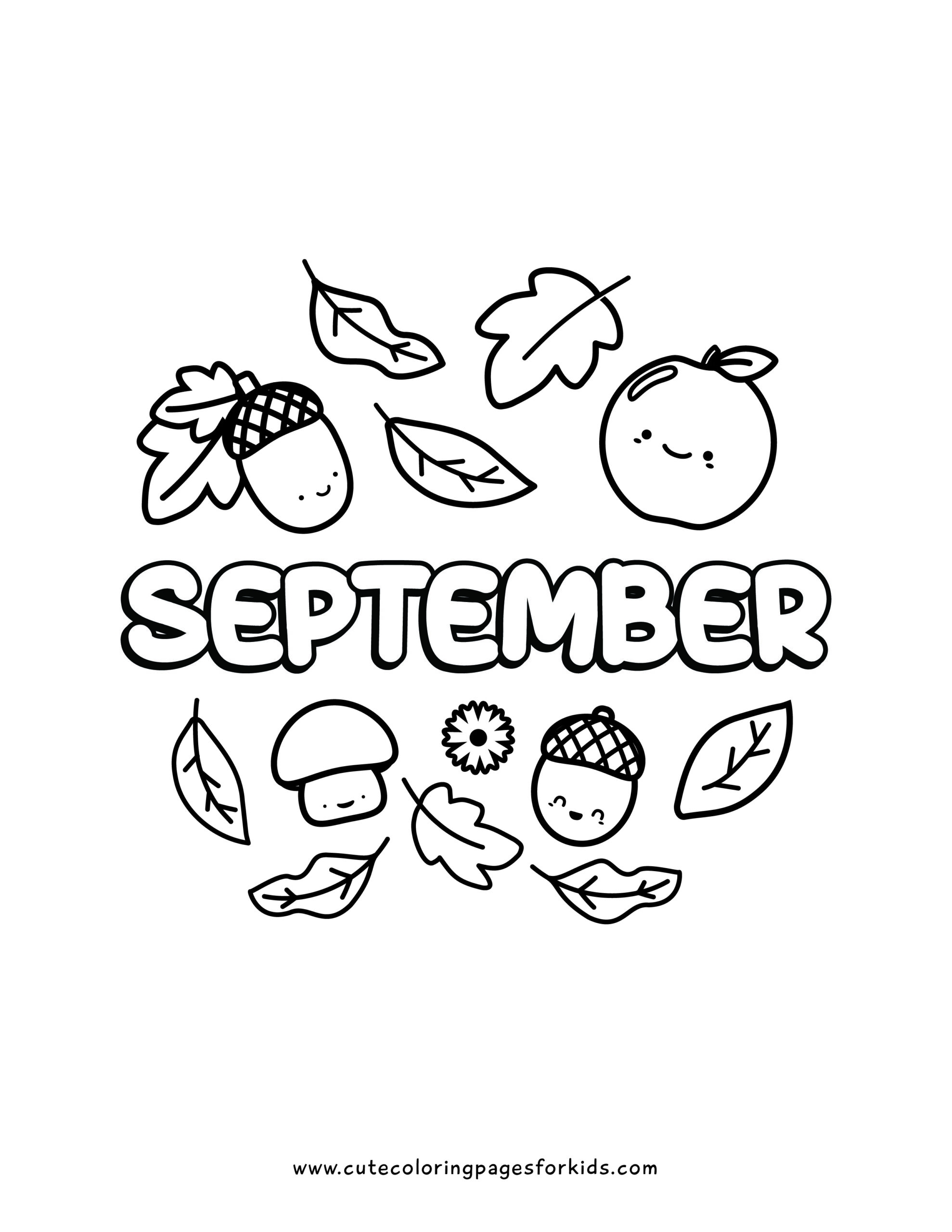 September Coloring Pages Cute Coloring Pages For Kids
