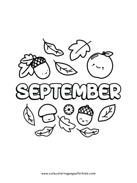 September Coloring Pages
