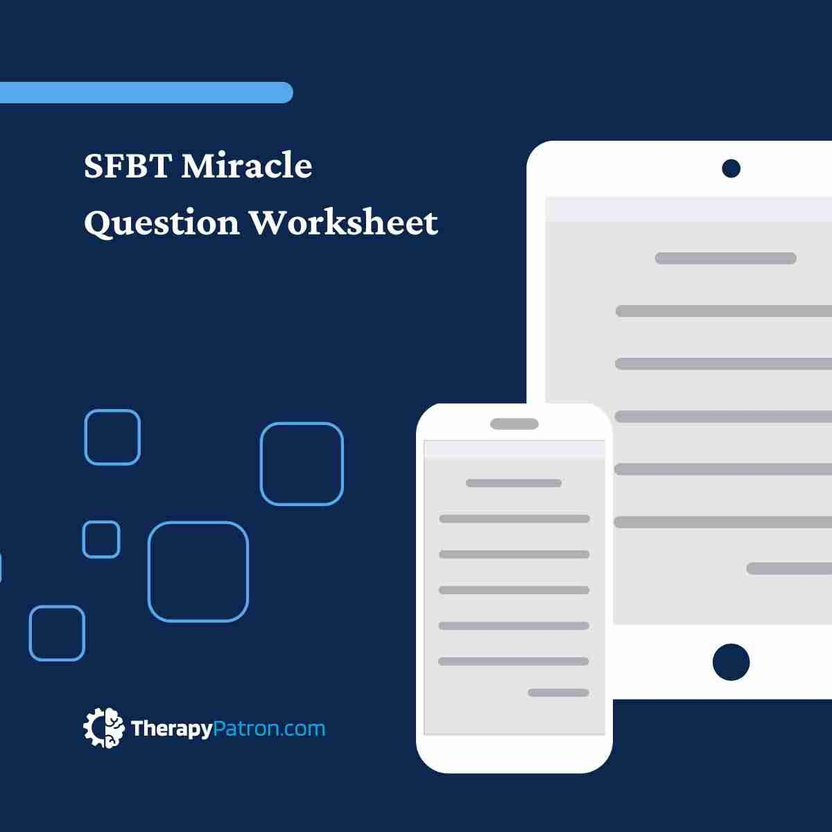 SFBT Miracle Question Worksheet Editable Fillable Printable PDF 