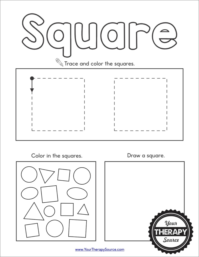 Shapes Worksheet Preschool Free Printables Your Therapy Source 