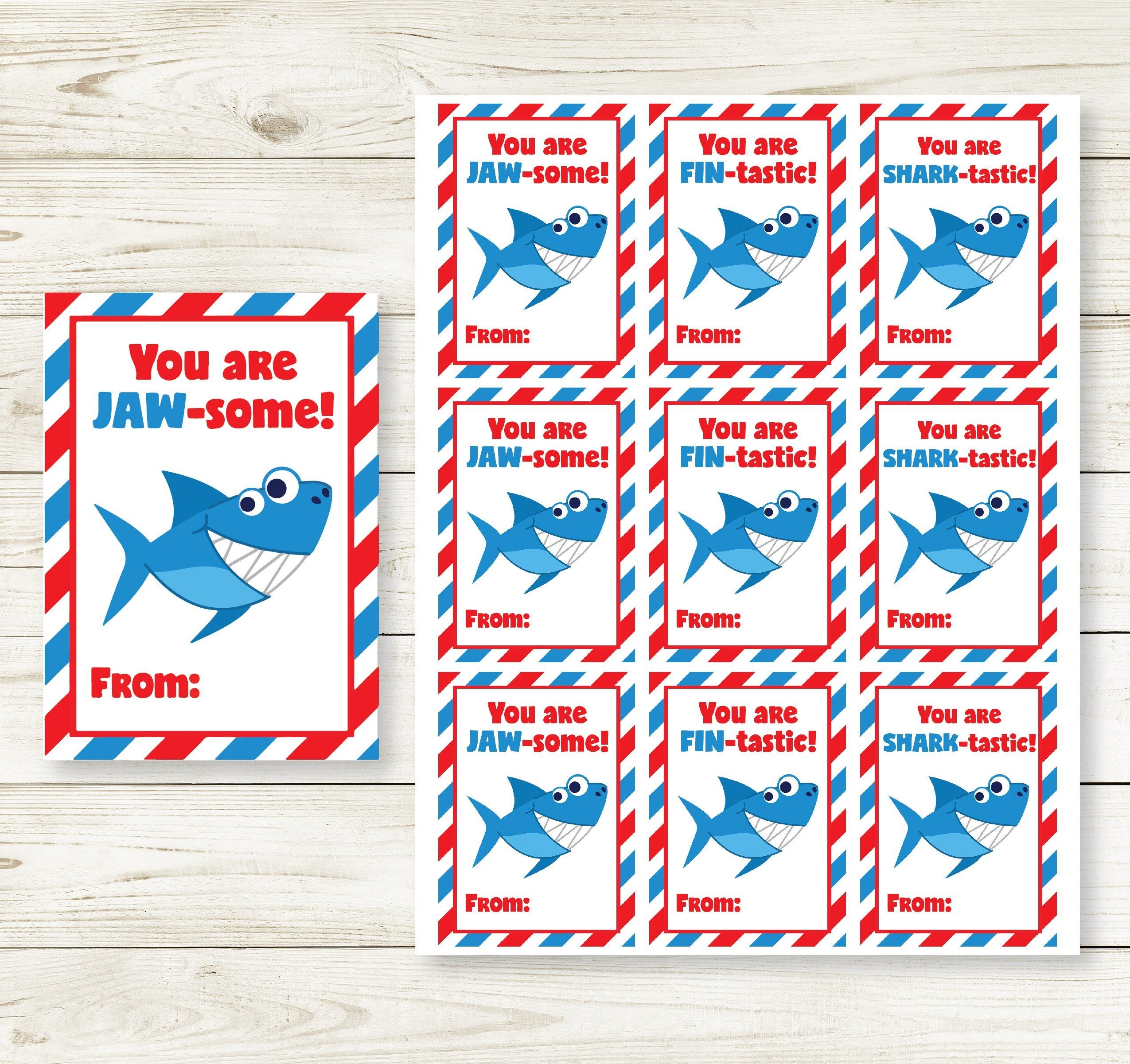 SHARK VALENTINE 39 S DAY PRINTABLE CARDS Printable Cards Valentine Day 