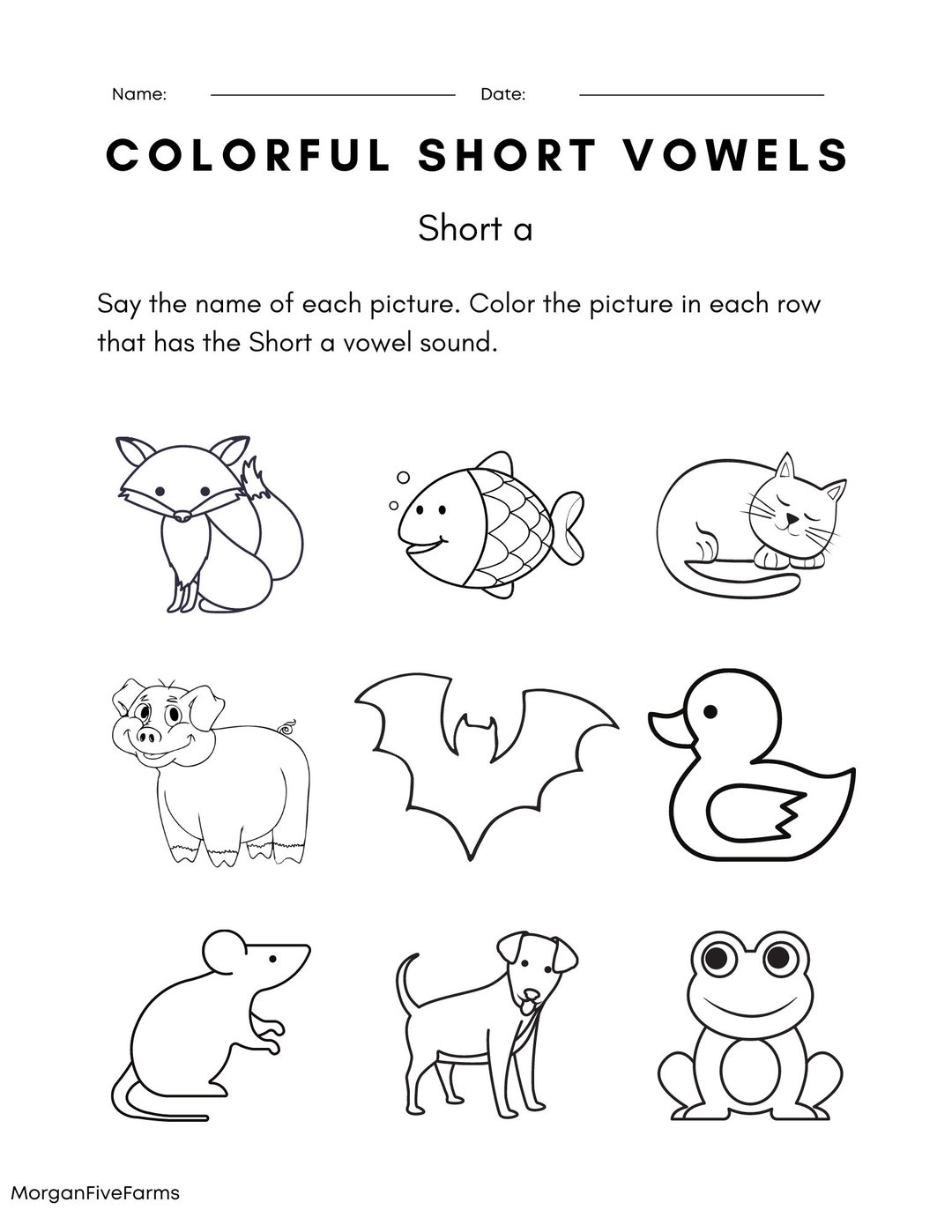 short a worksheets