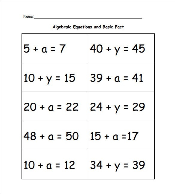 Simple Algebra Worksheets Free Worksheets Library Free Worksheets Samples