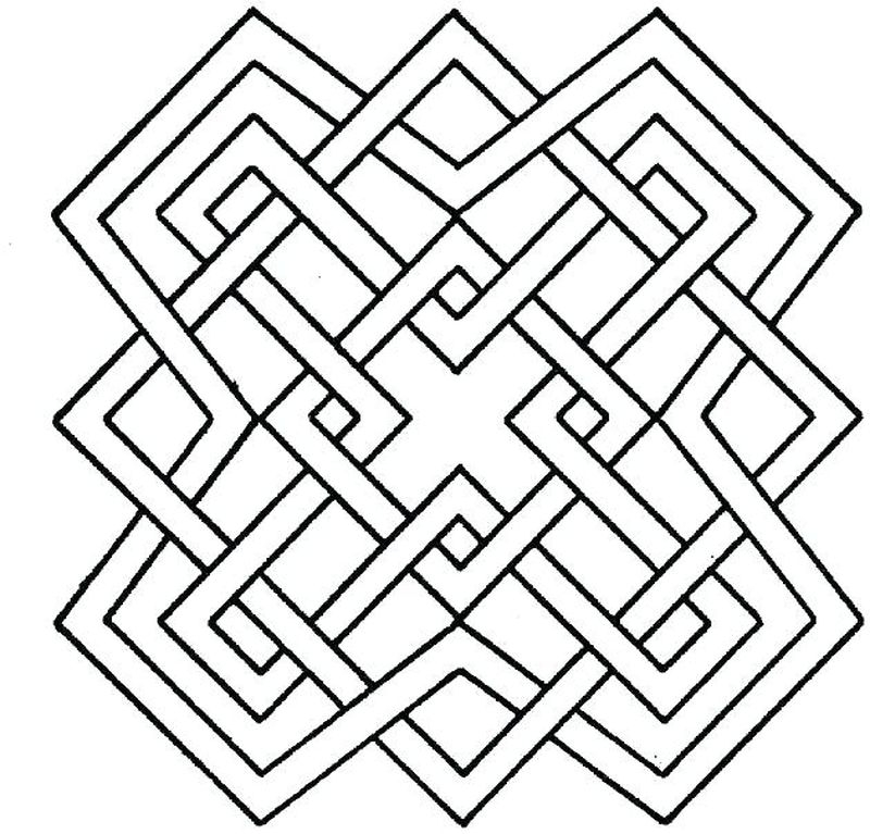 printable coloring pages geometric patterns