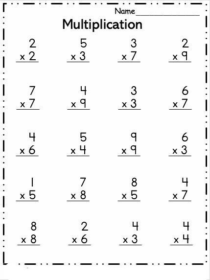 Simple Multiplication Worksheets Multiplication Worksheets