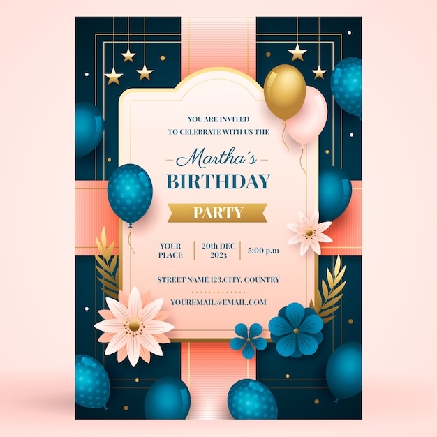 free birthday party invitation template