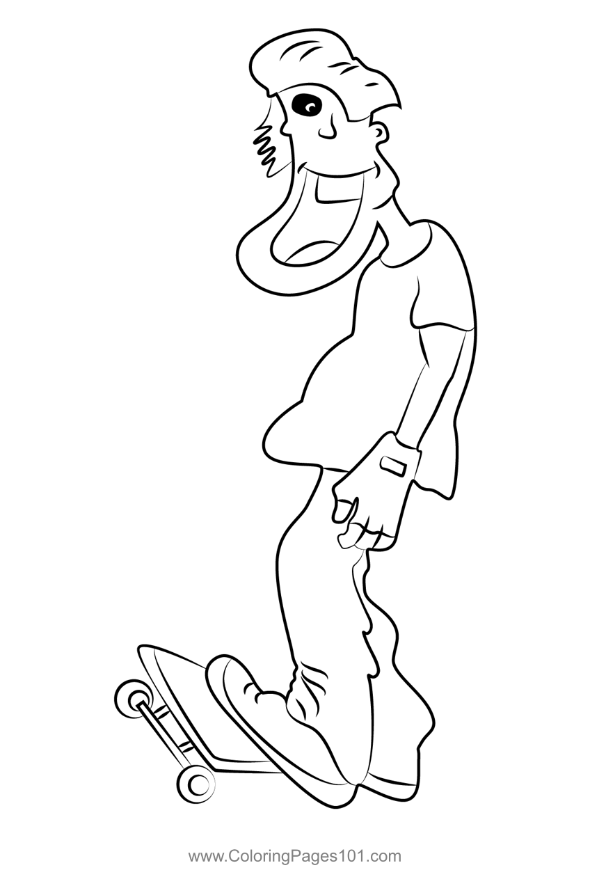 Skater Boy Coloring Page For Kids Free Boys Printable Coloring Pages 