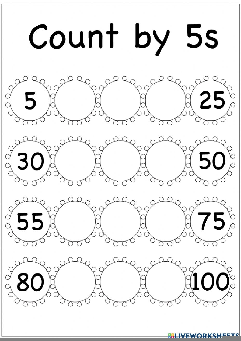 counting by 5s worksheet