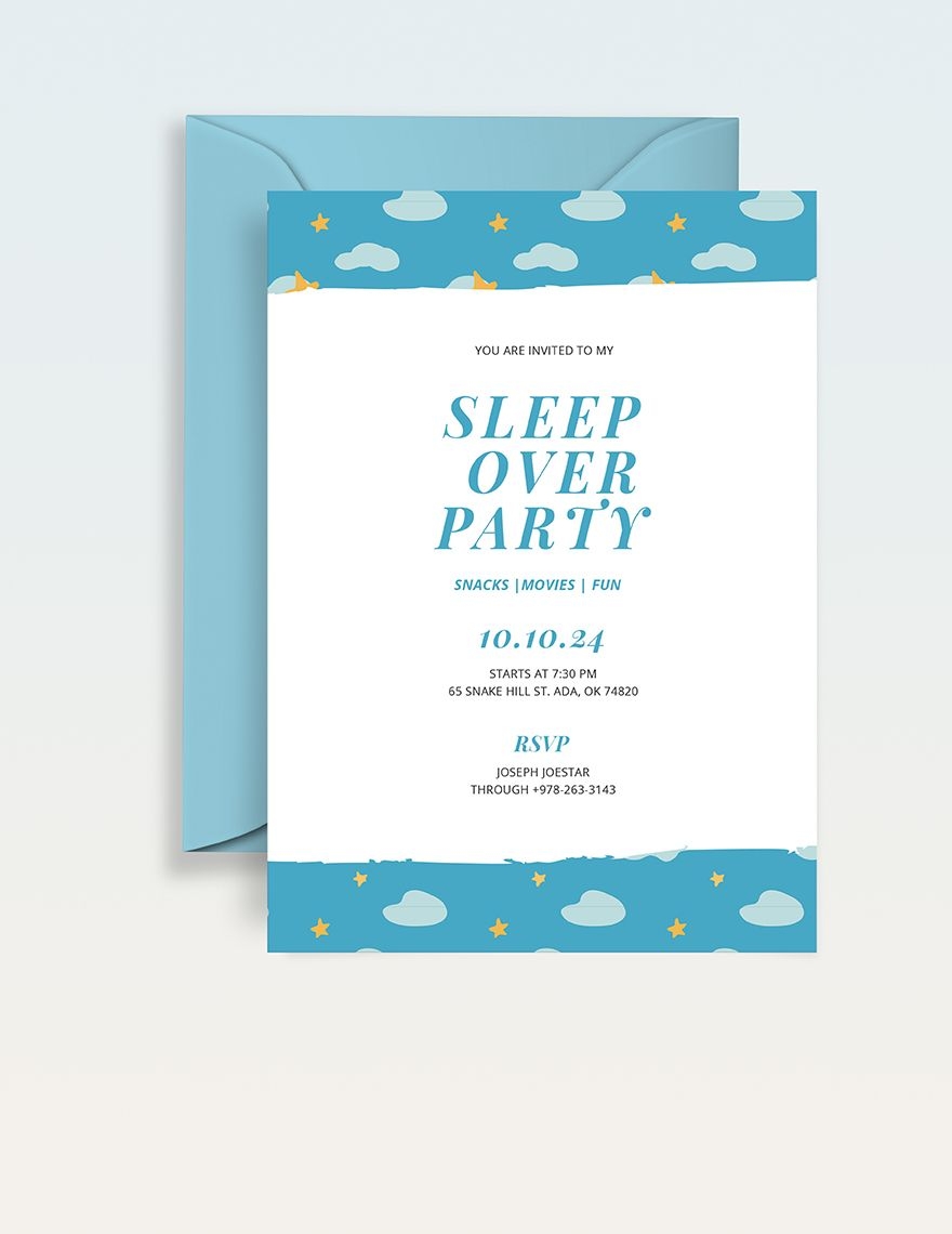 free sleepover invitation template