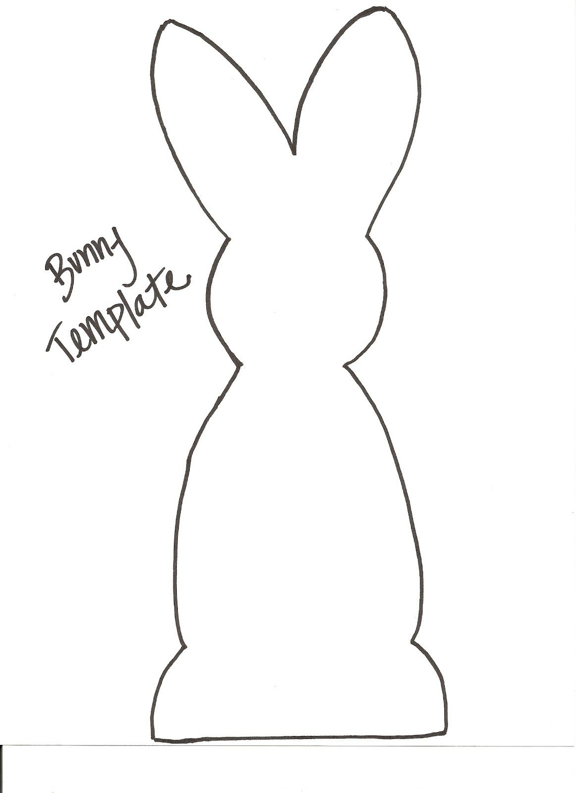 bunny template free printable